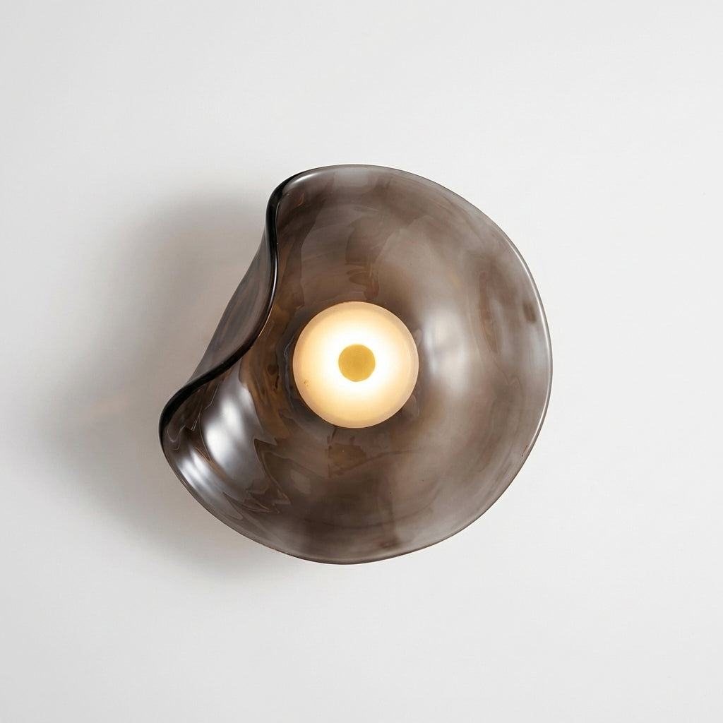 Amber rookglas wandlamp – Luminarae