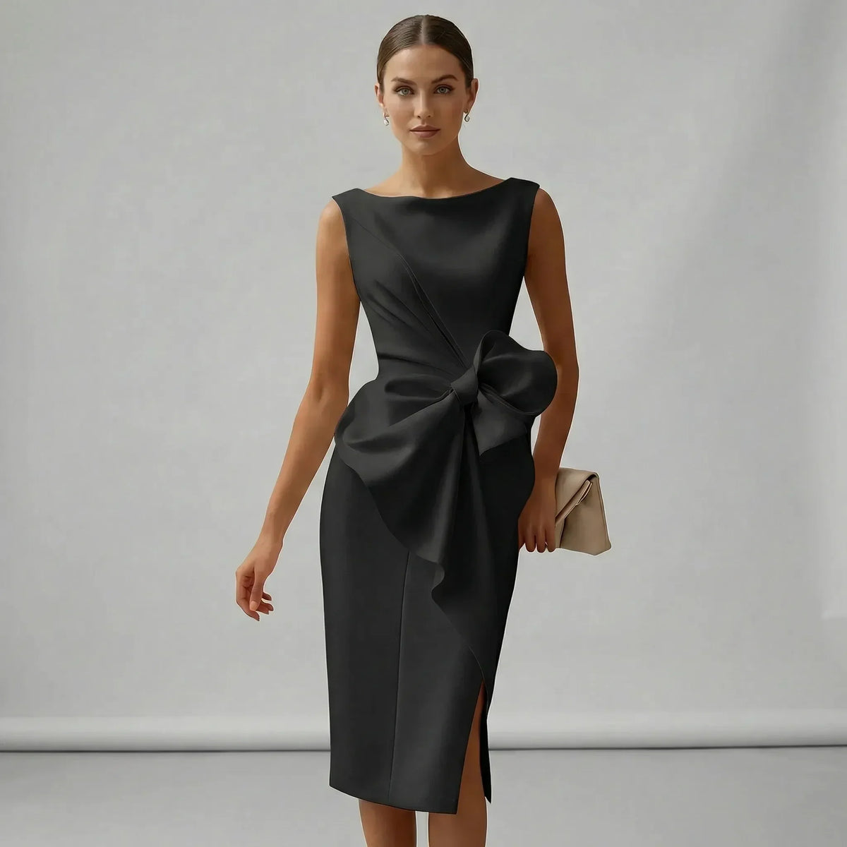 Mouwloze getailleerde cocktailjurk - Thalea