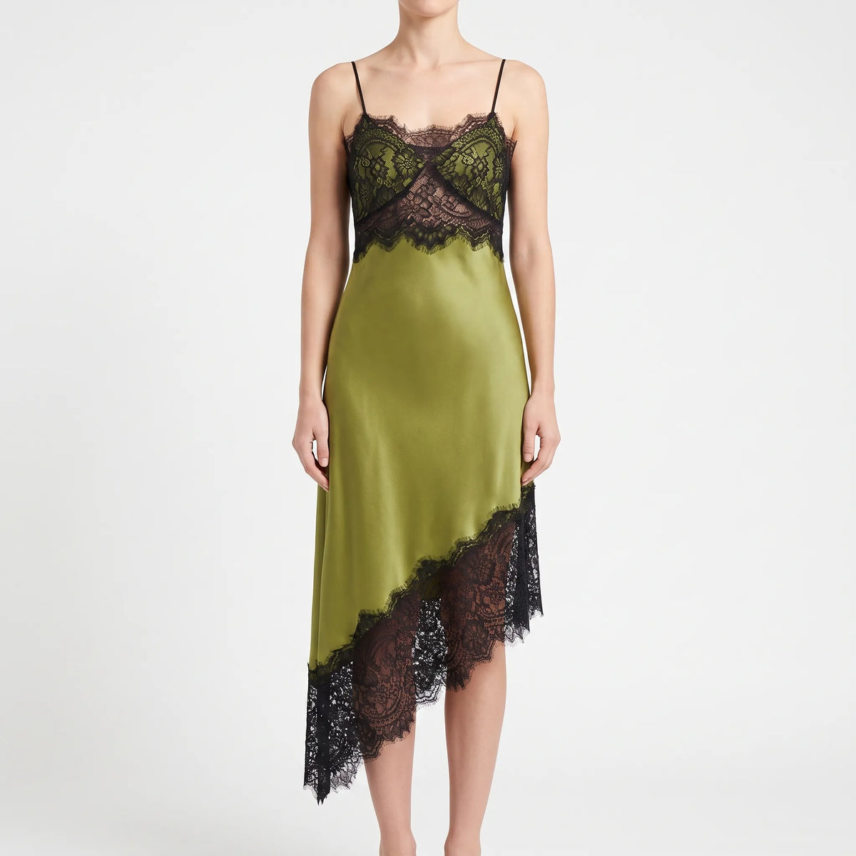 Asymmetrische Midi-Slipdress - Sally