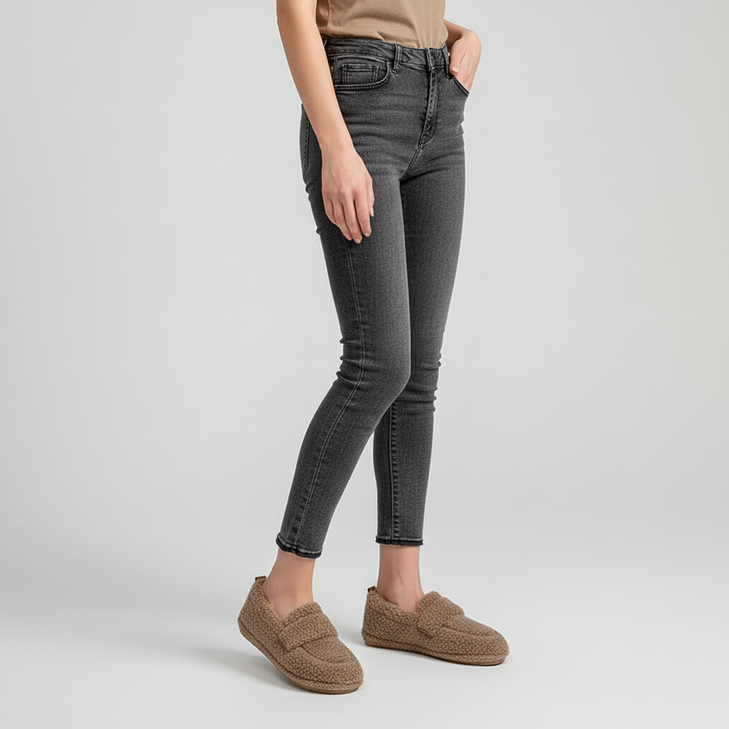 Dames Huisschoen Slippers met Fleece - FluffStep