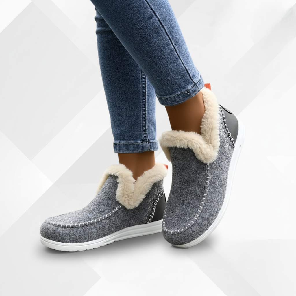 Damescomfortschoenen Met Pluche Voering - ComfyGlide