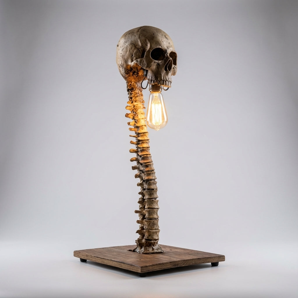 Decoratieve skelet-tafellamp – Nightspine