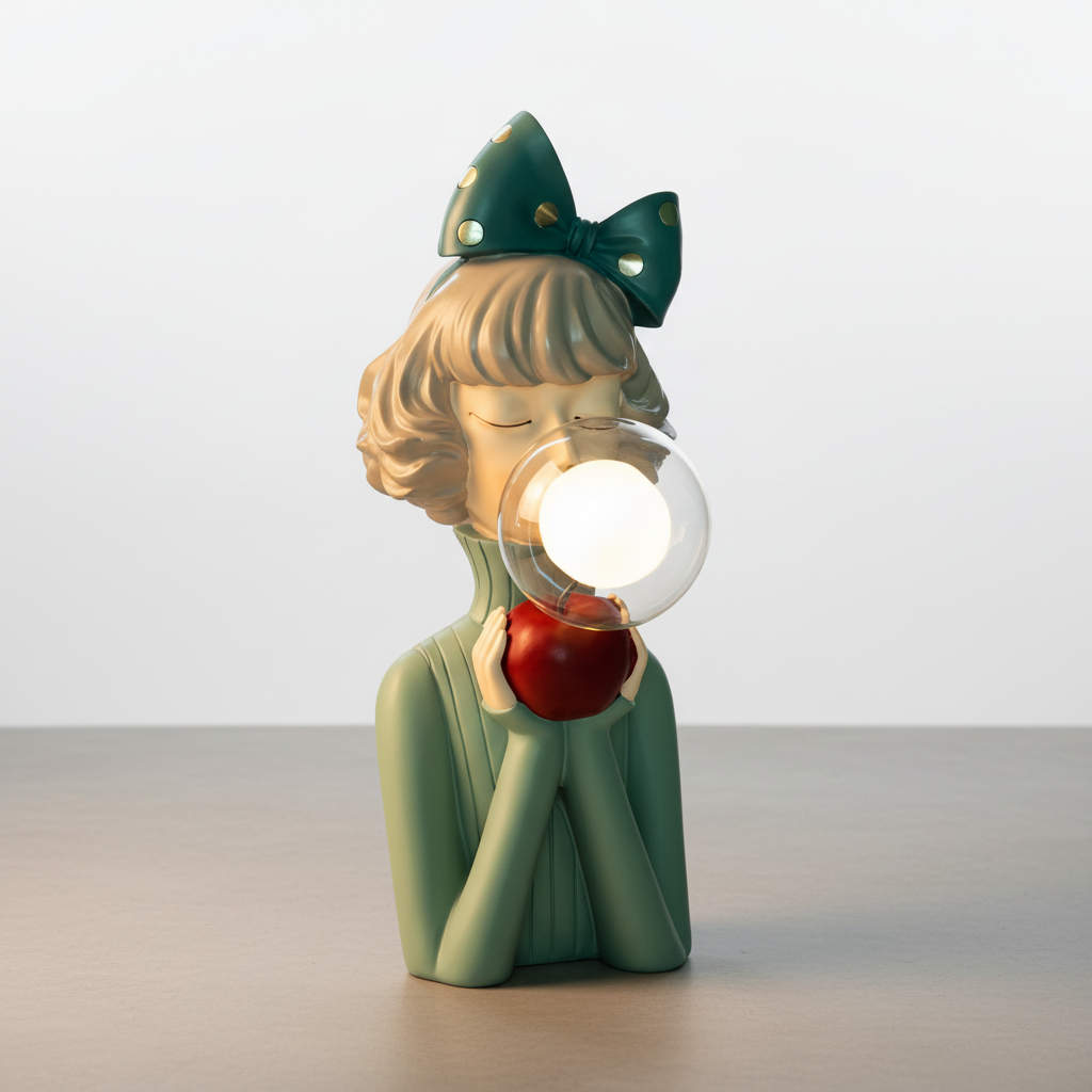 Decoratieve lamp met glazen kap - CozyMuse