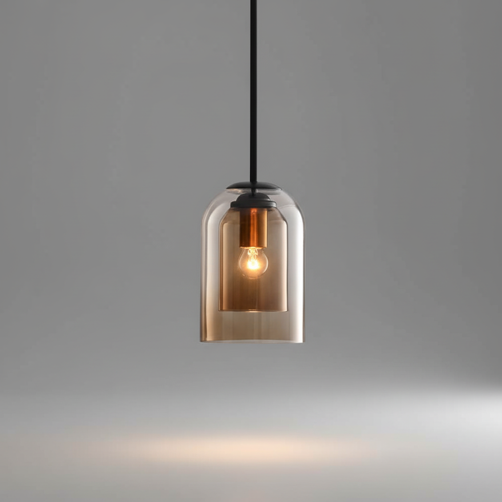 Dubbellaags glazen hanglamp - SmokeBeam