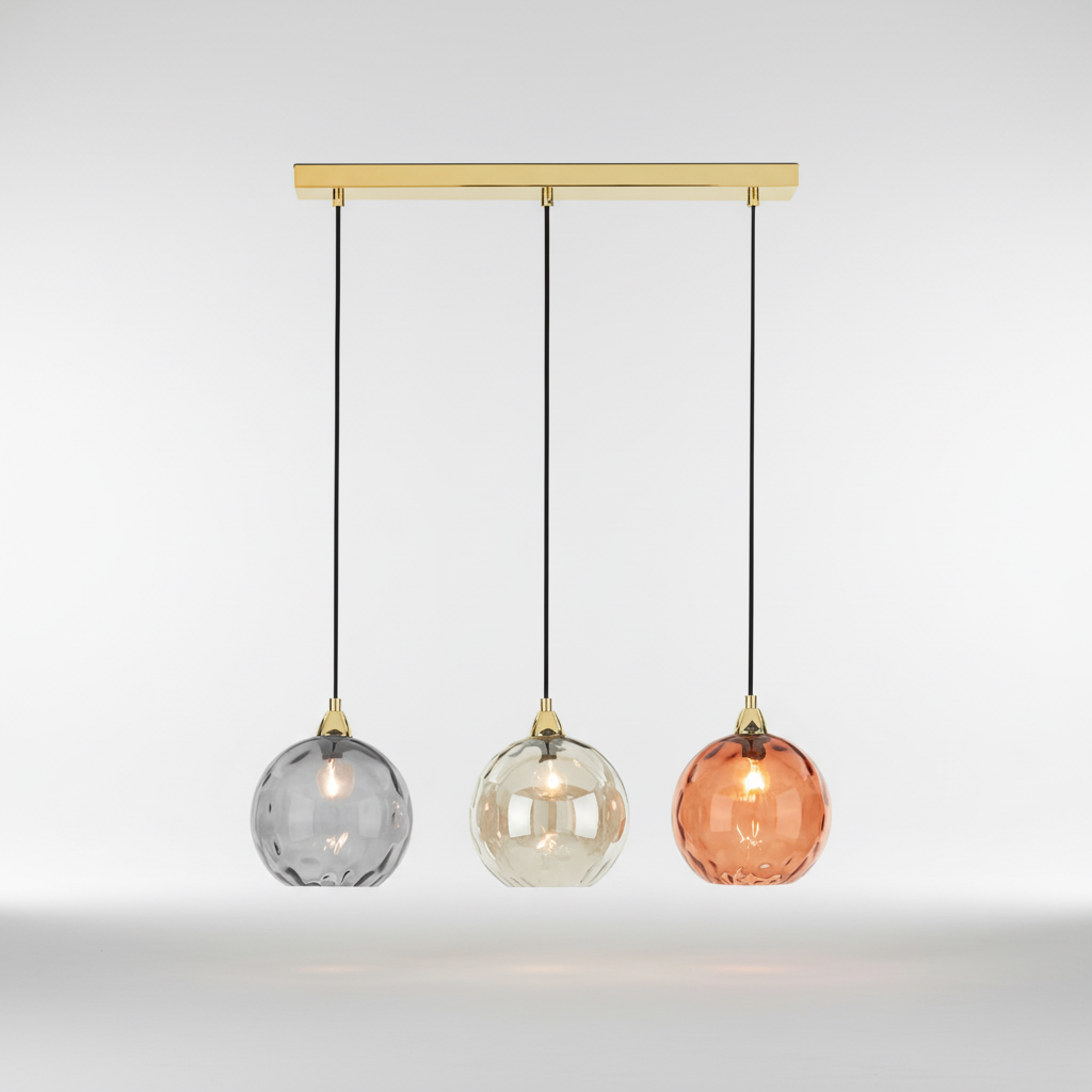 3-lichts clusterlamp - GlassGleam