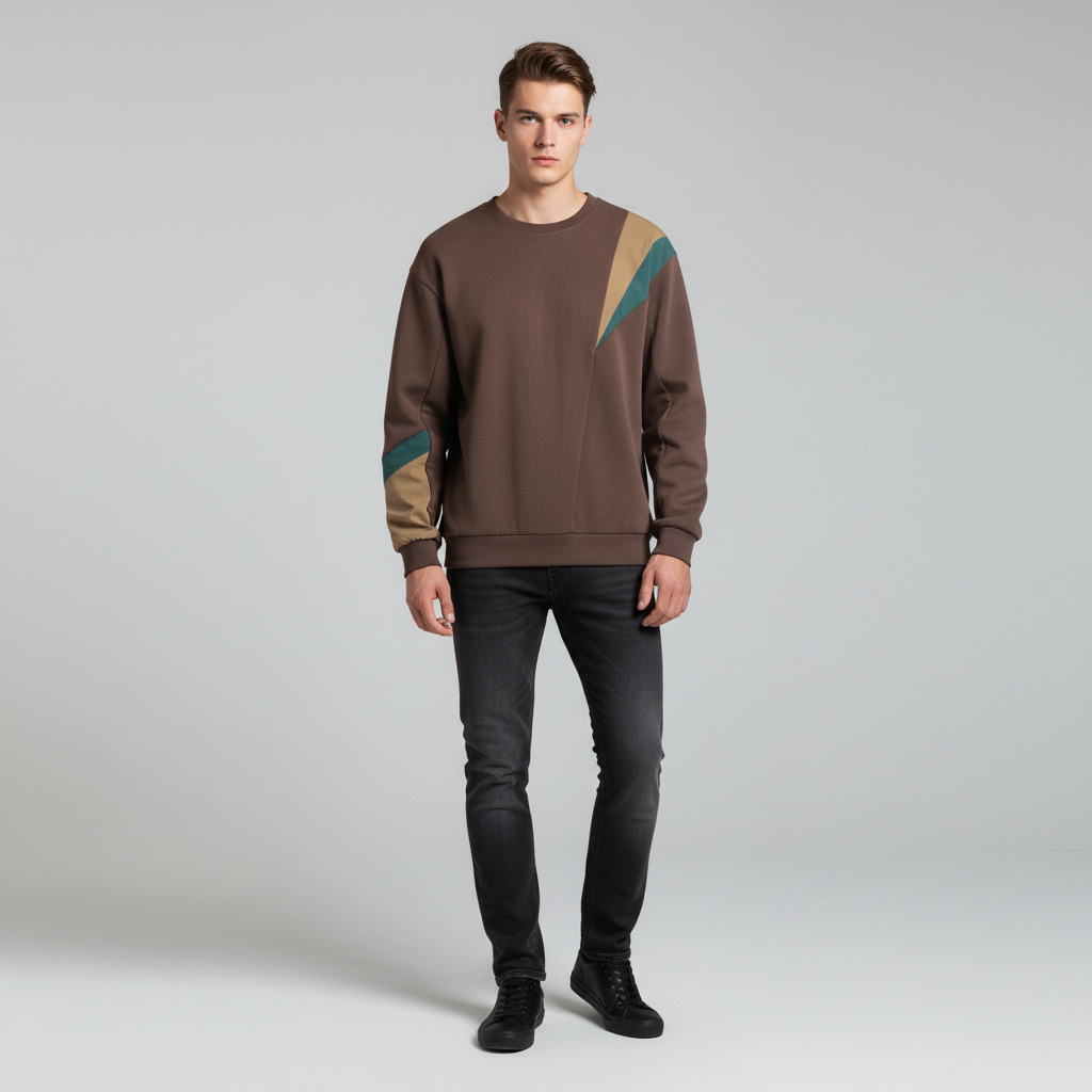 Kleur-Block Design Trui - Nils