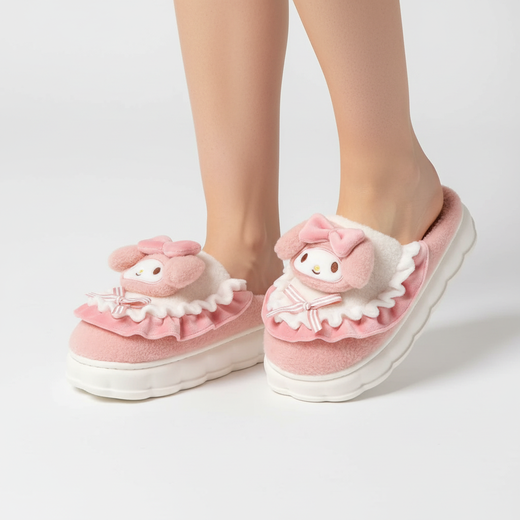 Gevoerde Huisschoenen Met Ontwerp - CozyFluff