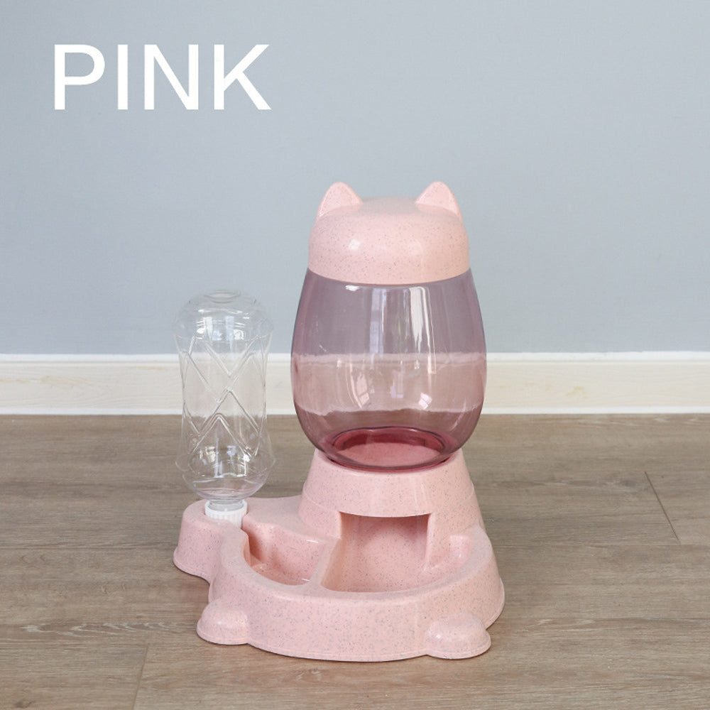 Pet Dot Cat Water & Food Feeder & Dispenser Bowl