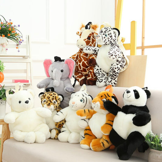 Animals Cute Backpack - Leopard Tiger Panda Polar Bear Bag