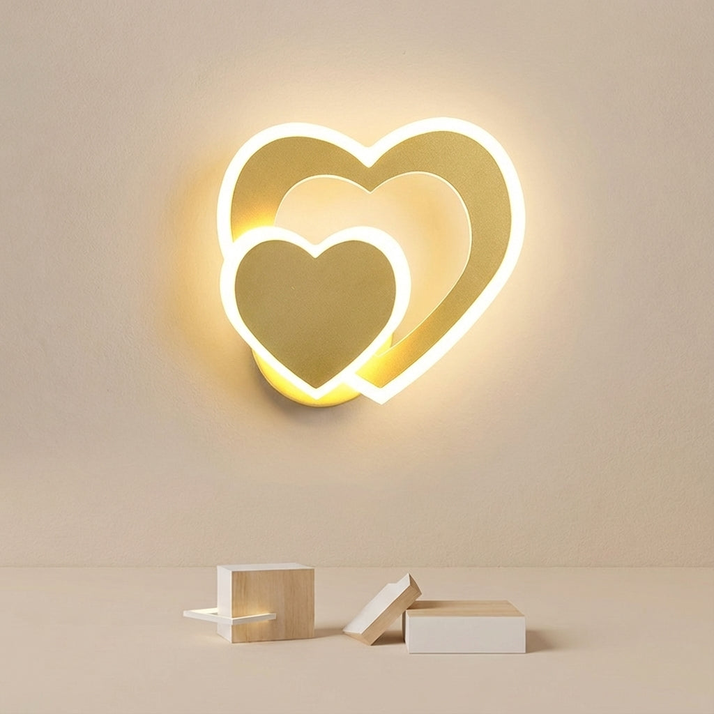Hartvormige LED-wandverlichting – GleamHeart
