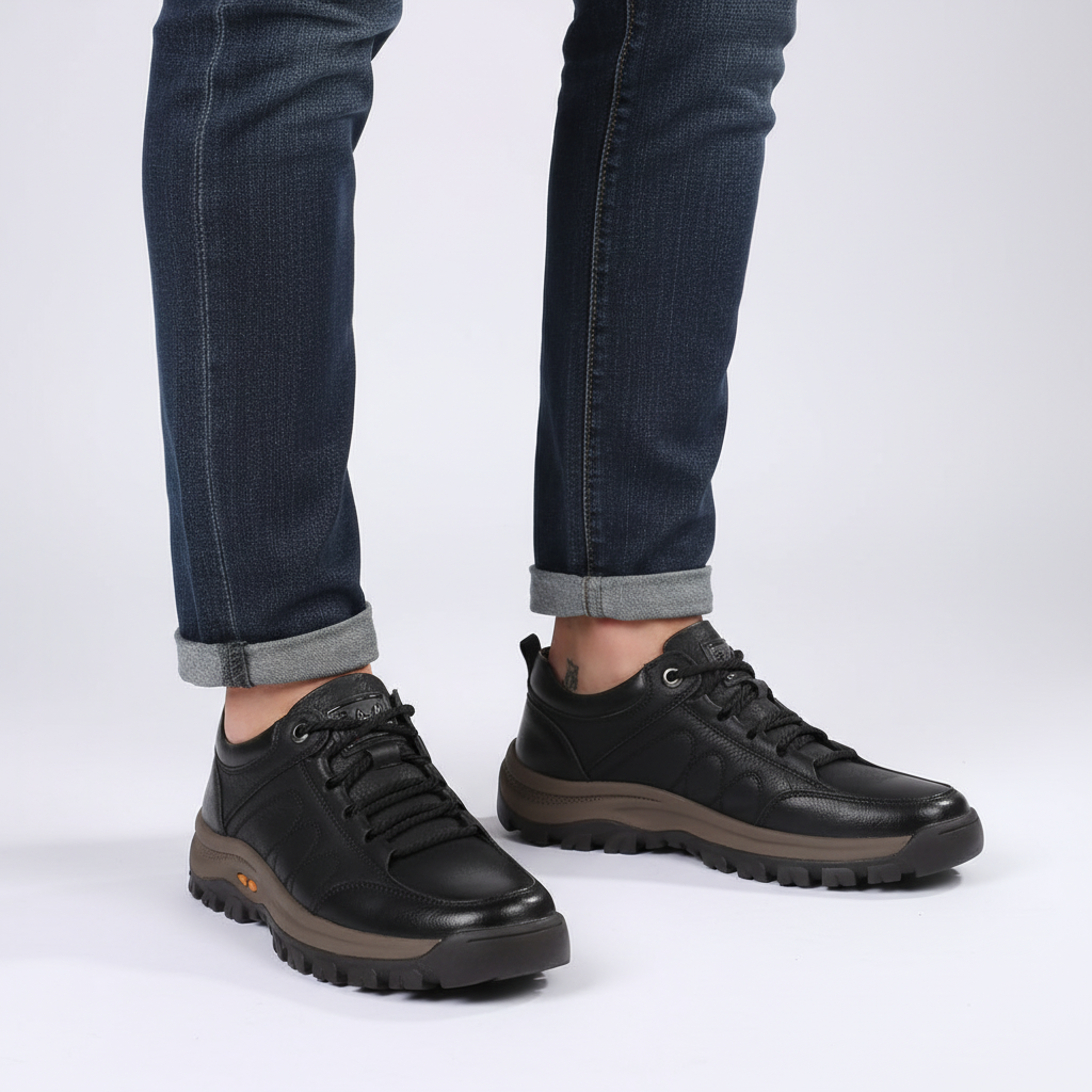 Herenleren Schoen Met Vetersluiting - Marco