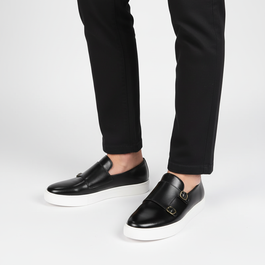 Herenleder schoen met gespen - Glenn