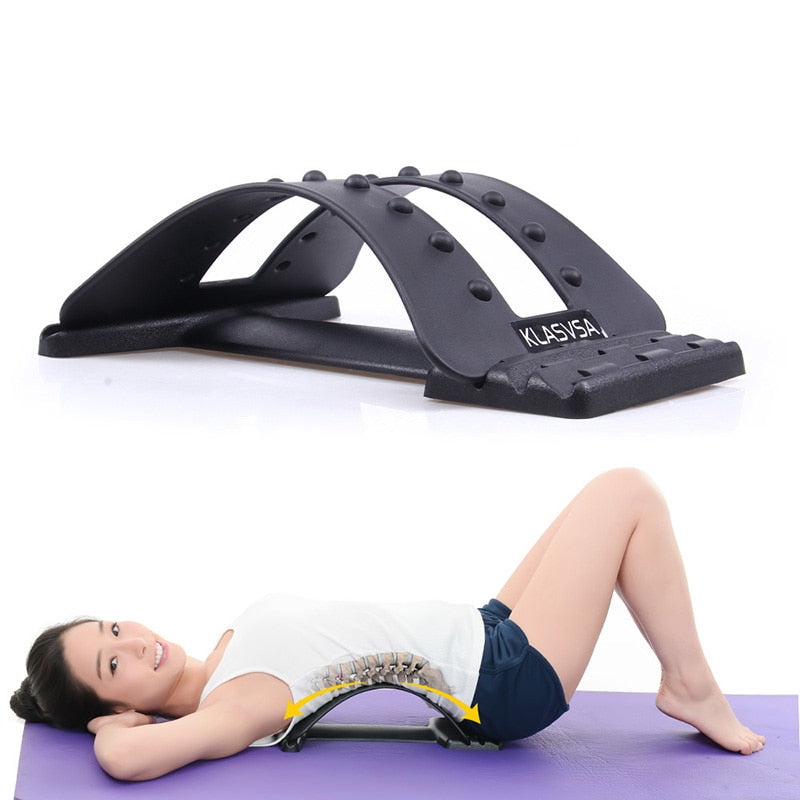 Back Stretcher Massager Neck Waist Pain Relief Massage Muscle Stimulator Relaxation Fitness Equipment