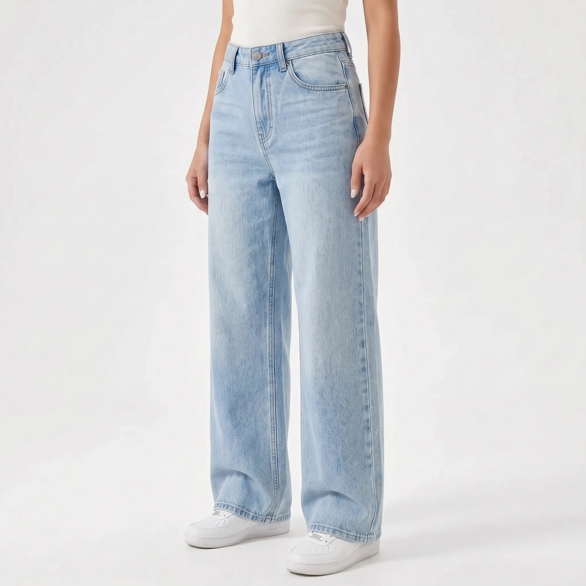 High-Waisted Wijde Dames Jeans - May