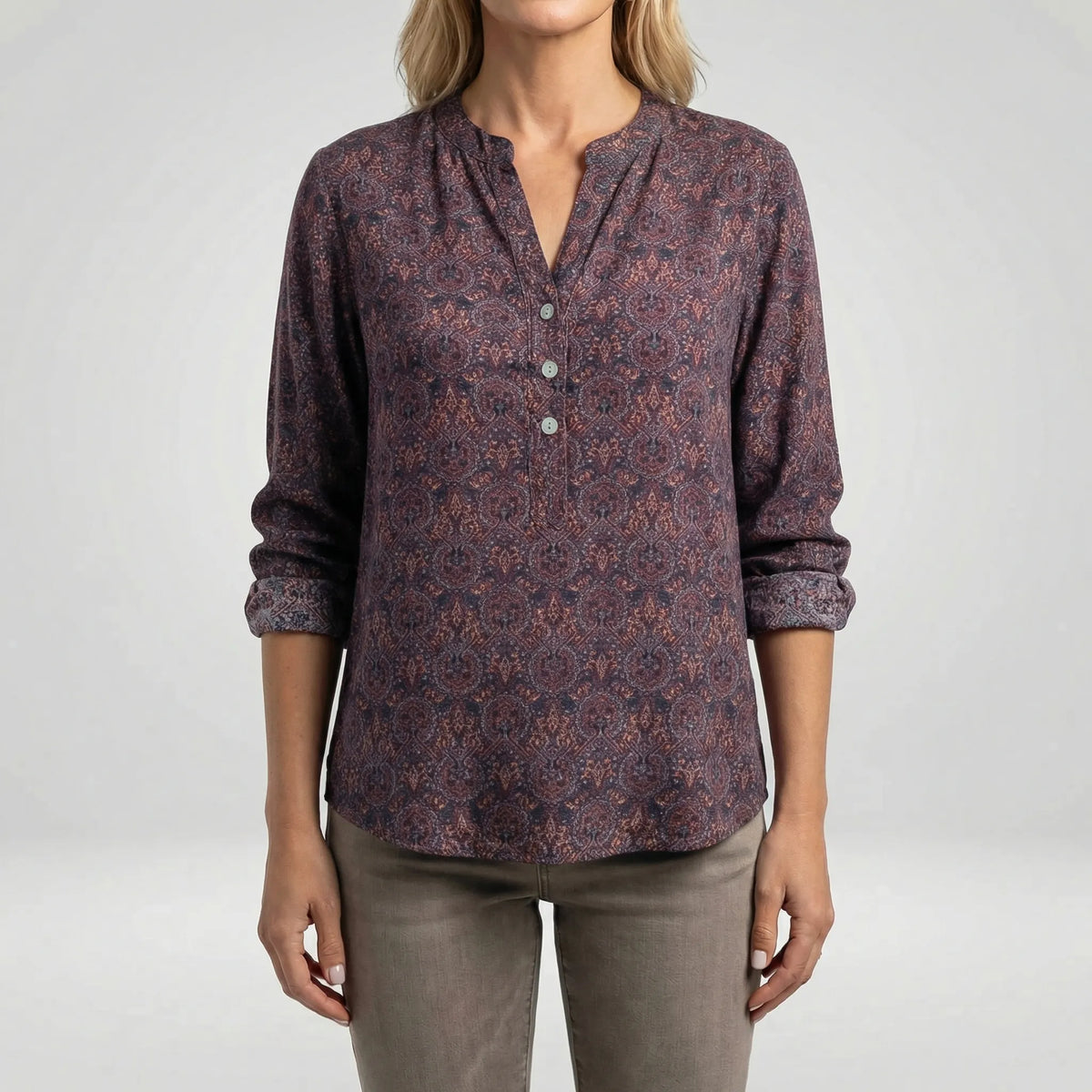 Blouse met lange mouwen en losse pasvorm - Soraya