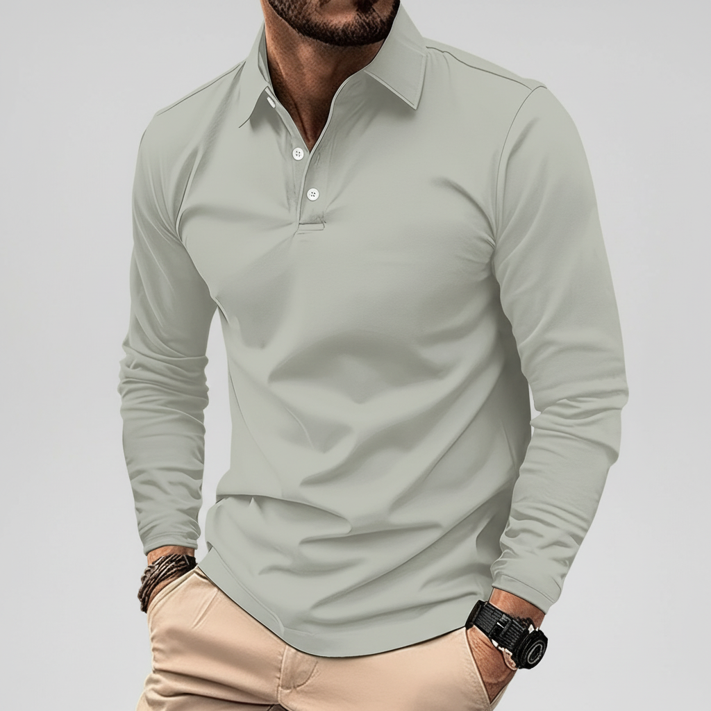 Langarm poloshirt - Vincent