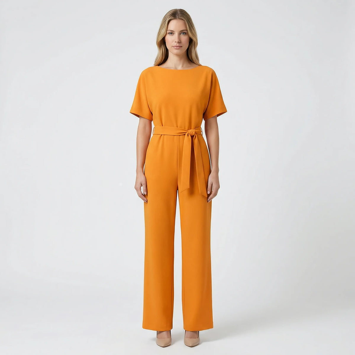 Minimalistische jumpsuit met wijde pijpen - Lavinia