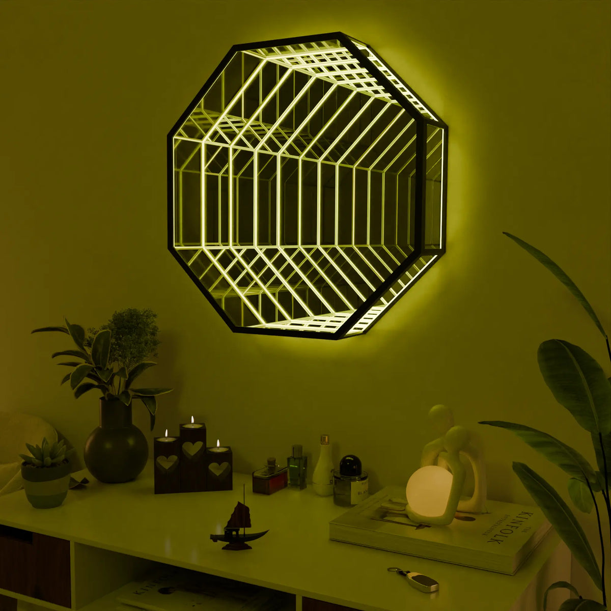 Moderne zeskantige wandlamp – Hexalume