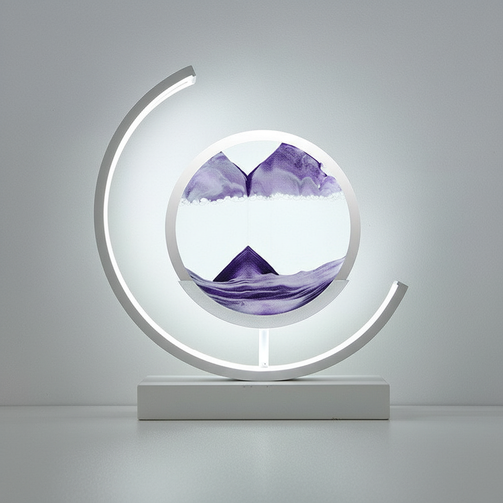 Moderne 3D-tafellamp met zandschalen - Aequora