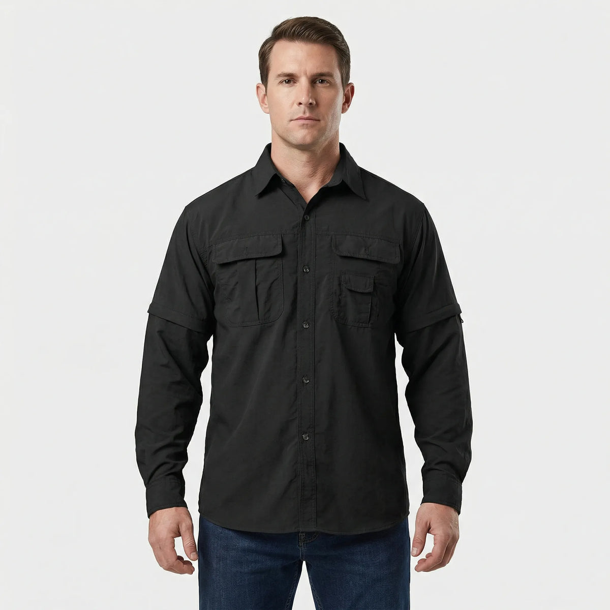 Outdoorshirt met afritsbare mouwen - Brett