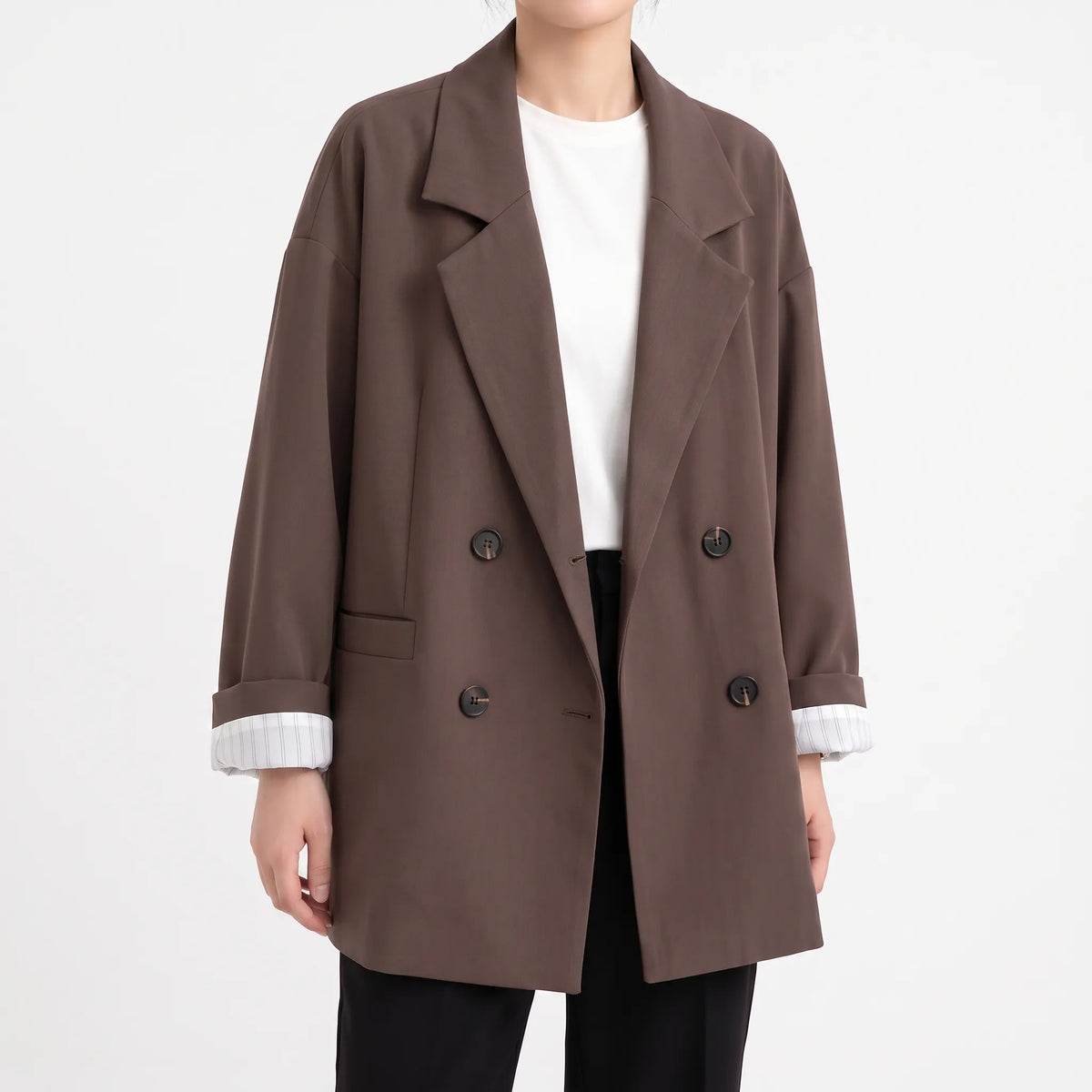 Oversized Double-Breasted Blazer - Melinda