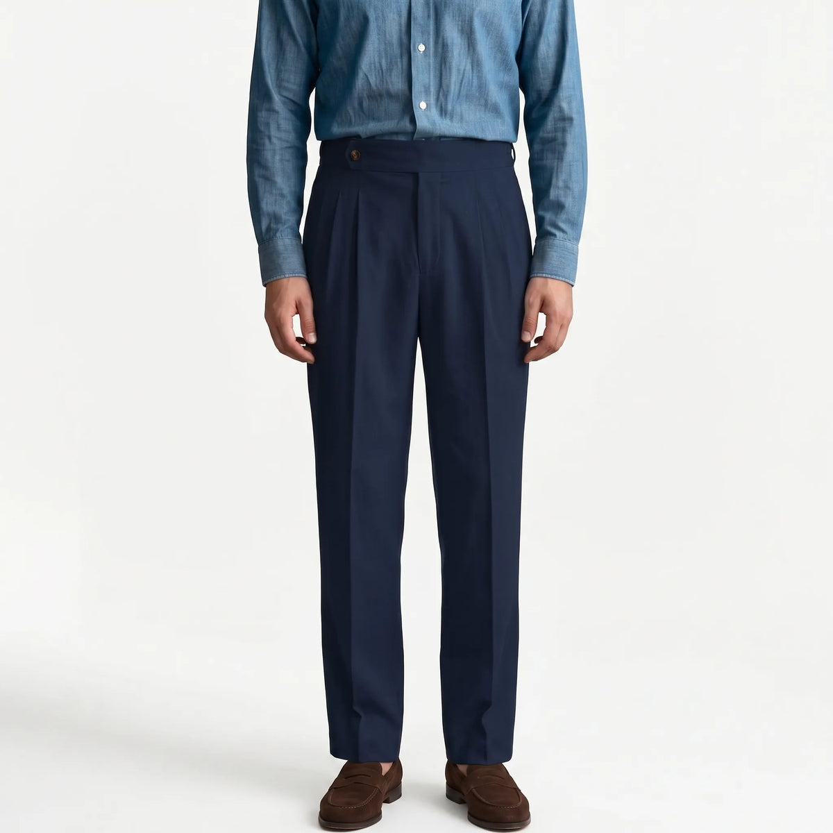 Pantalon Met Hoge Taille En Plooien - Francis