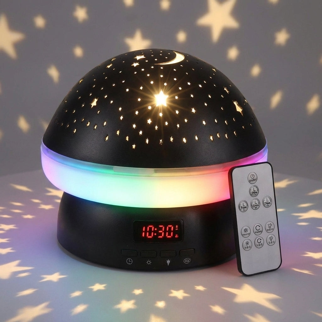 Draaiende sterrenprojectorlamp – Aurorify