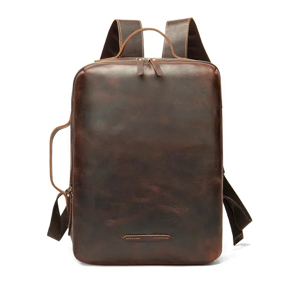 Rugzak van Crazy-Horse-leer - LuxeBackpack