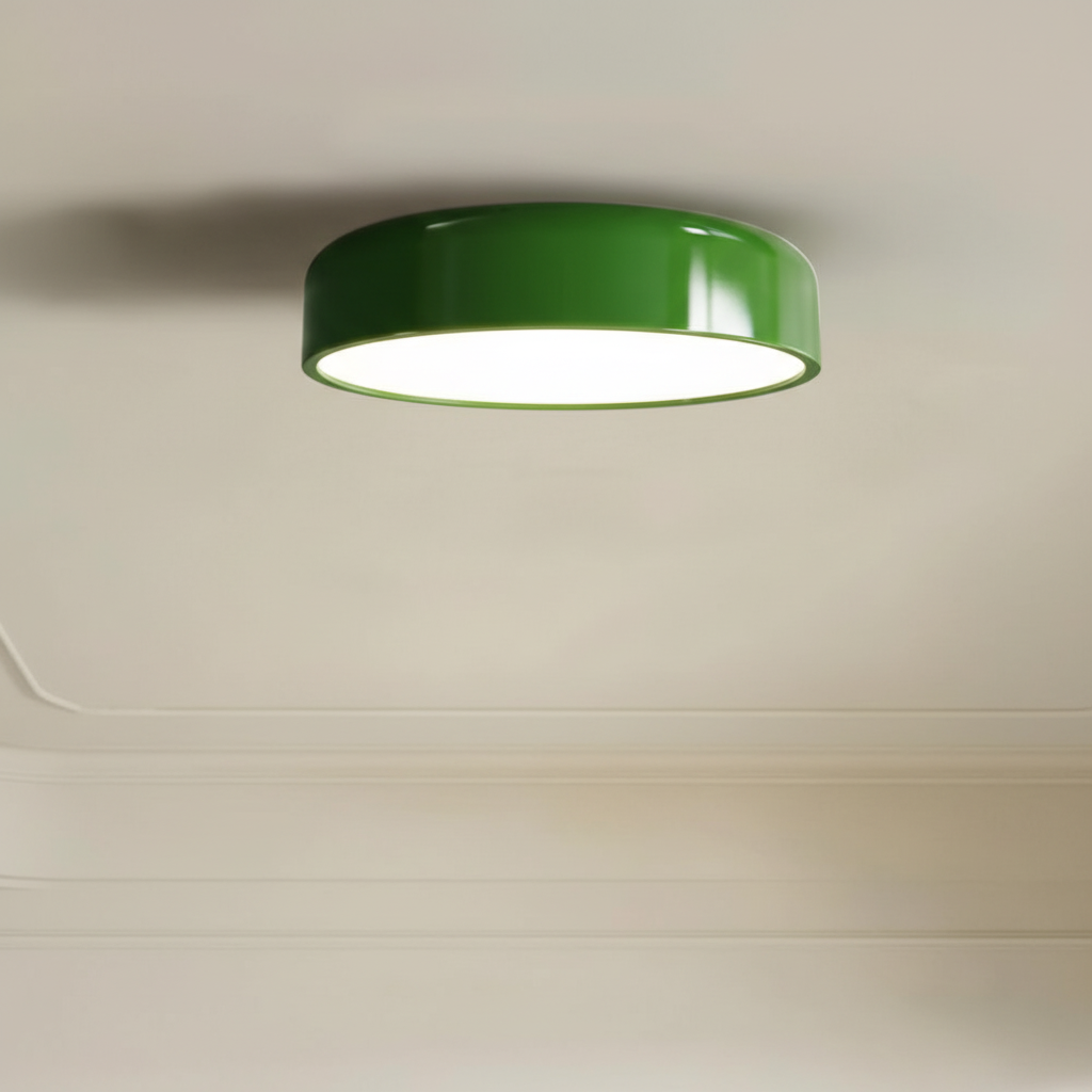 Ronde plafondlamp van metaal en acryl - Metashade