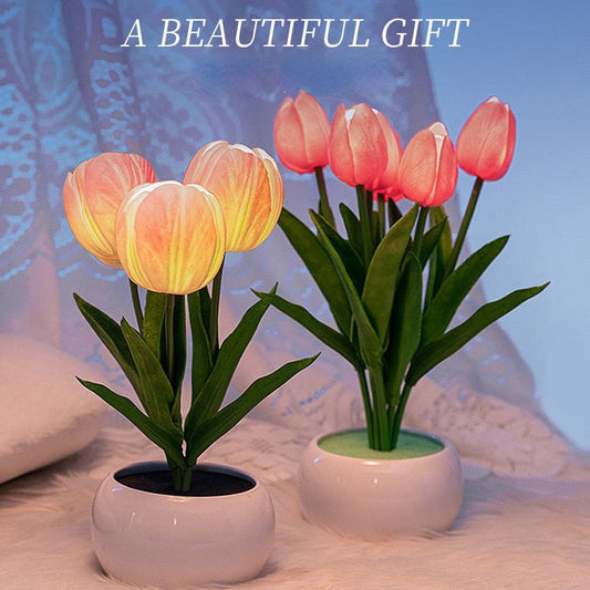 Flower LED Tulip Table Lamp Home Decor