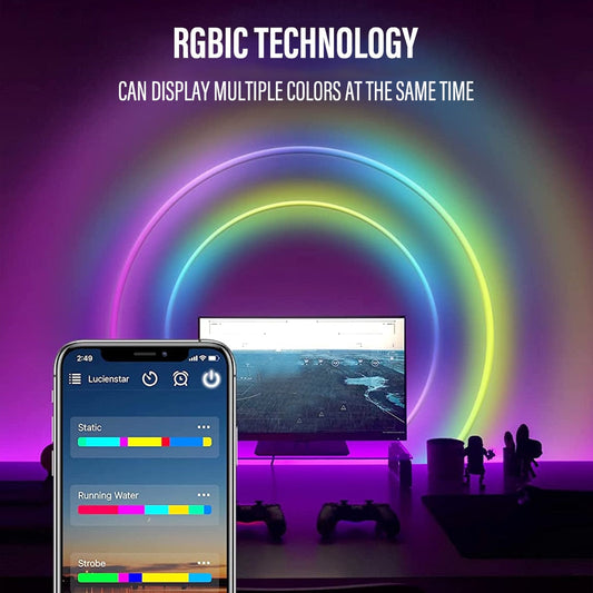 LED Neon Light with WIFI Neon Rope Light DIY Light Bar APP Control Music Sync TV Backlight Game Living Room Bedroom Decoration