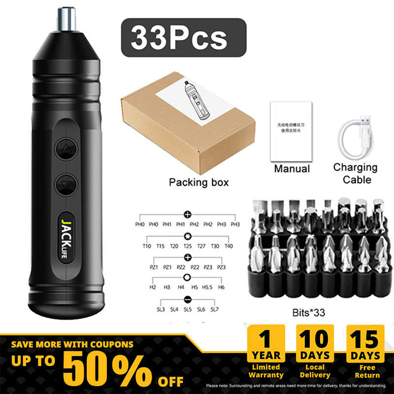 Portable Mini Electric Screwdriver Smart Cordless Automatic Screwdriver Multi-function Bits Portable Power Tools Set