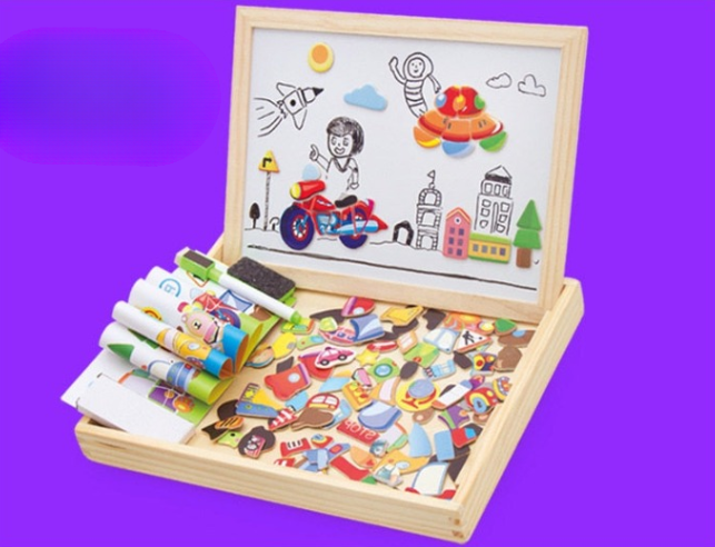 KreativBox magnetspel – leerplezier met puzzel & tekenbord