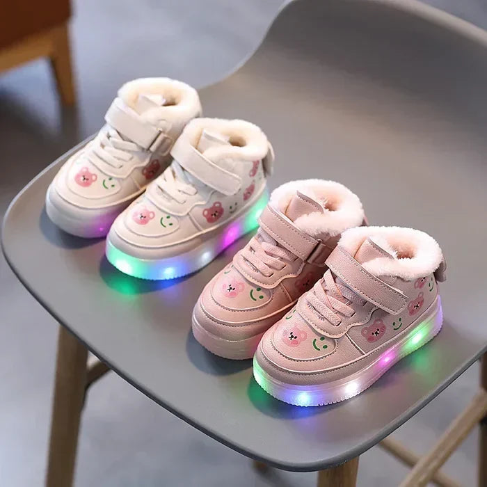 Herfstverlichte kinder-LED-sneakers met comfortzool – HerbstGlimmerStep