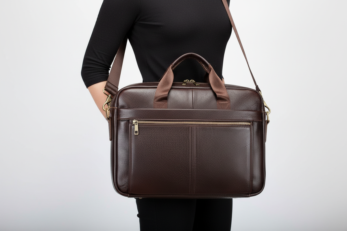 Laptoptas van leer - LeatherCase