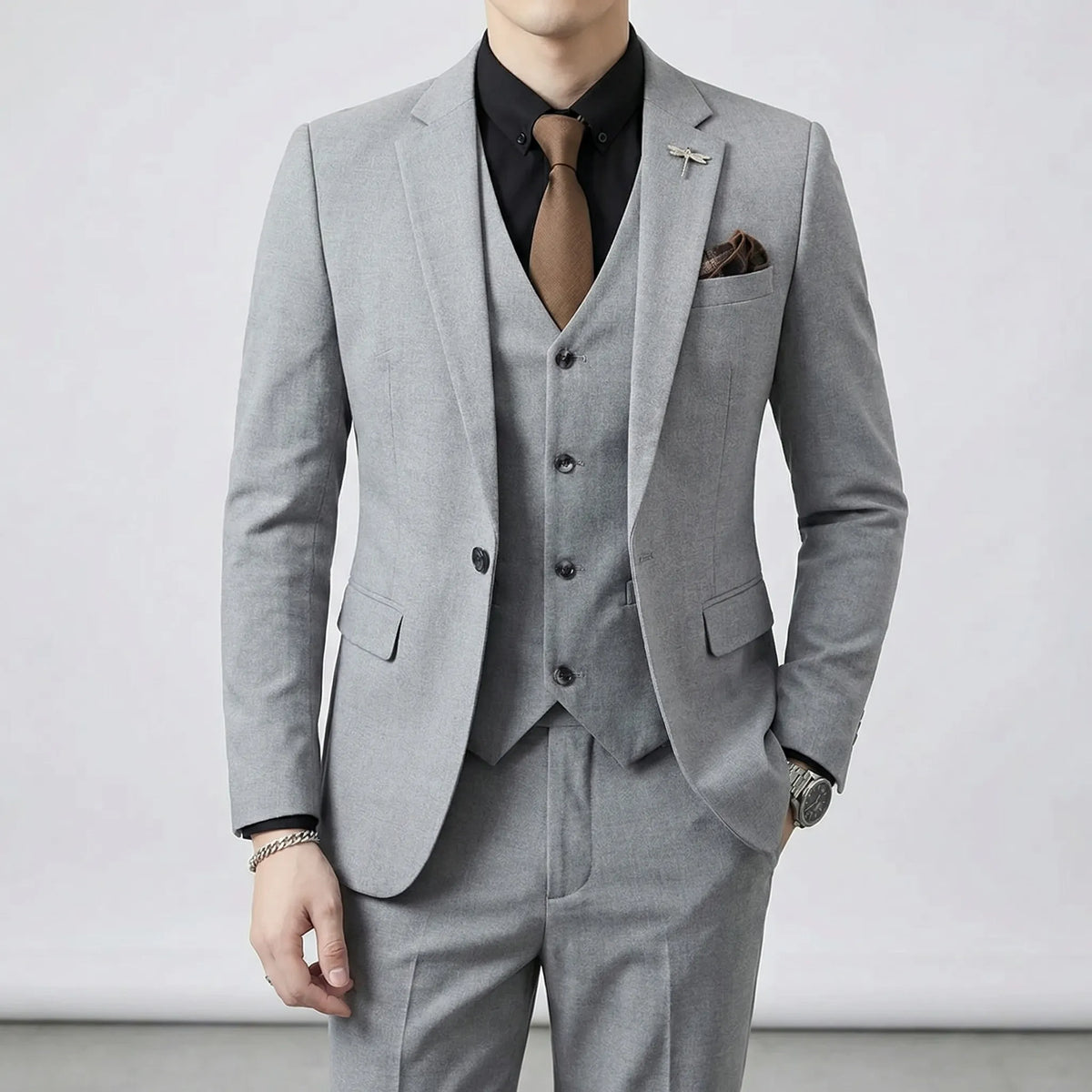 Slim-fit driedelig pak - Merlin