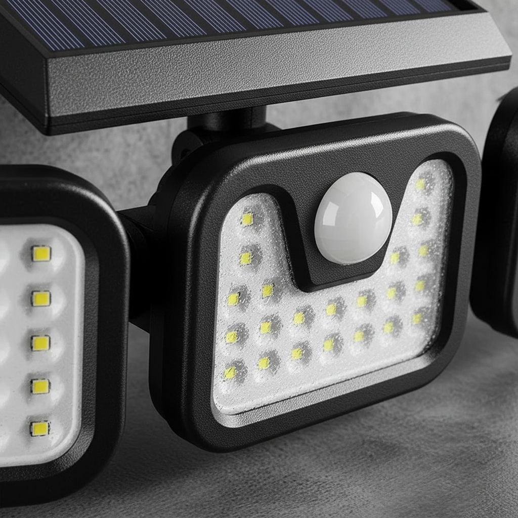 Op zonne-energie werkende wandlamp - GlowSentinel