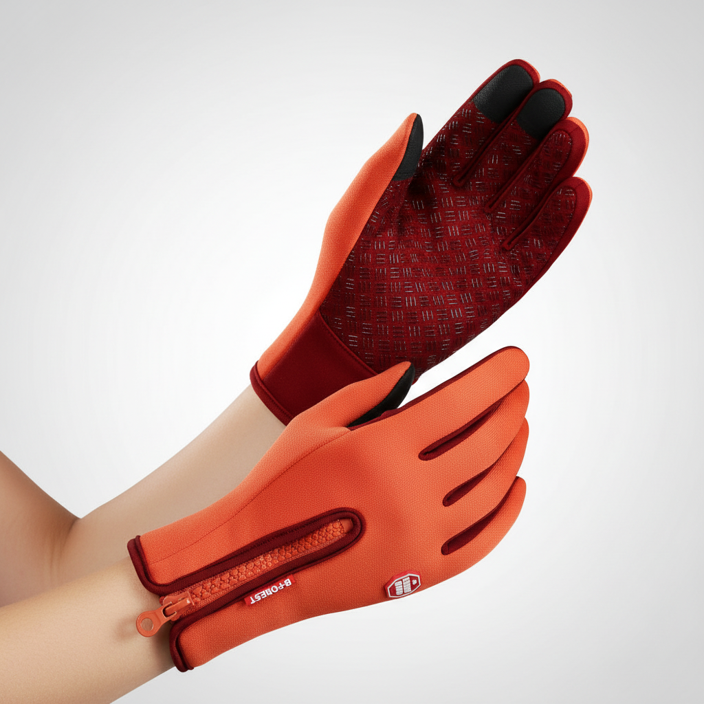 Spatwaterdichte Handschoenen Met Rits - TouchFrost