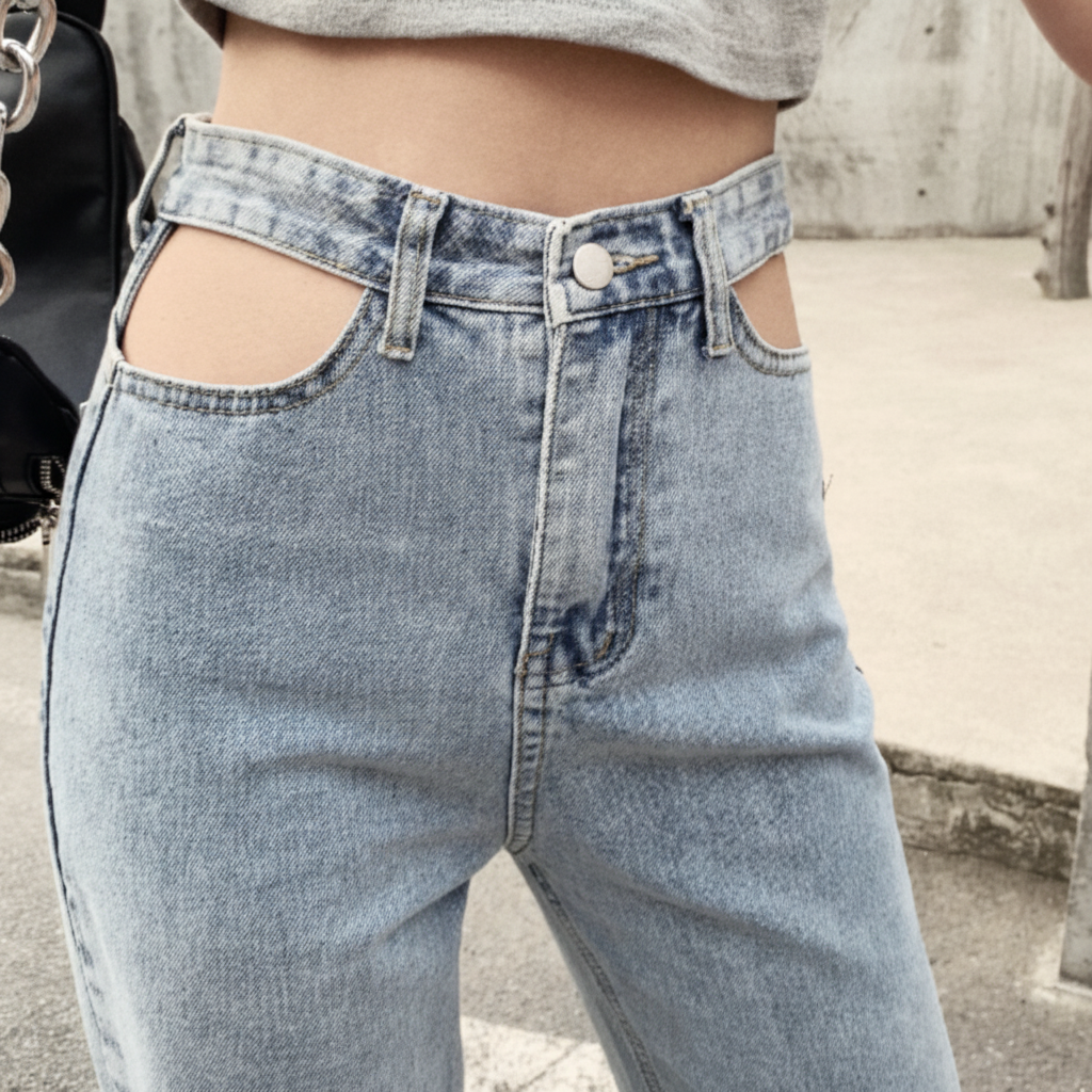Stylische Jeans Met Cut-outs - Marina