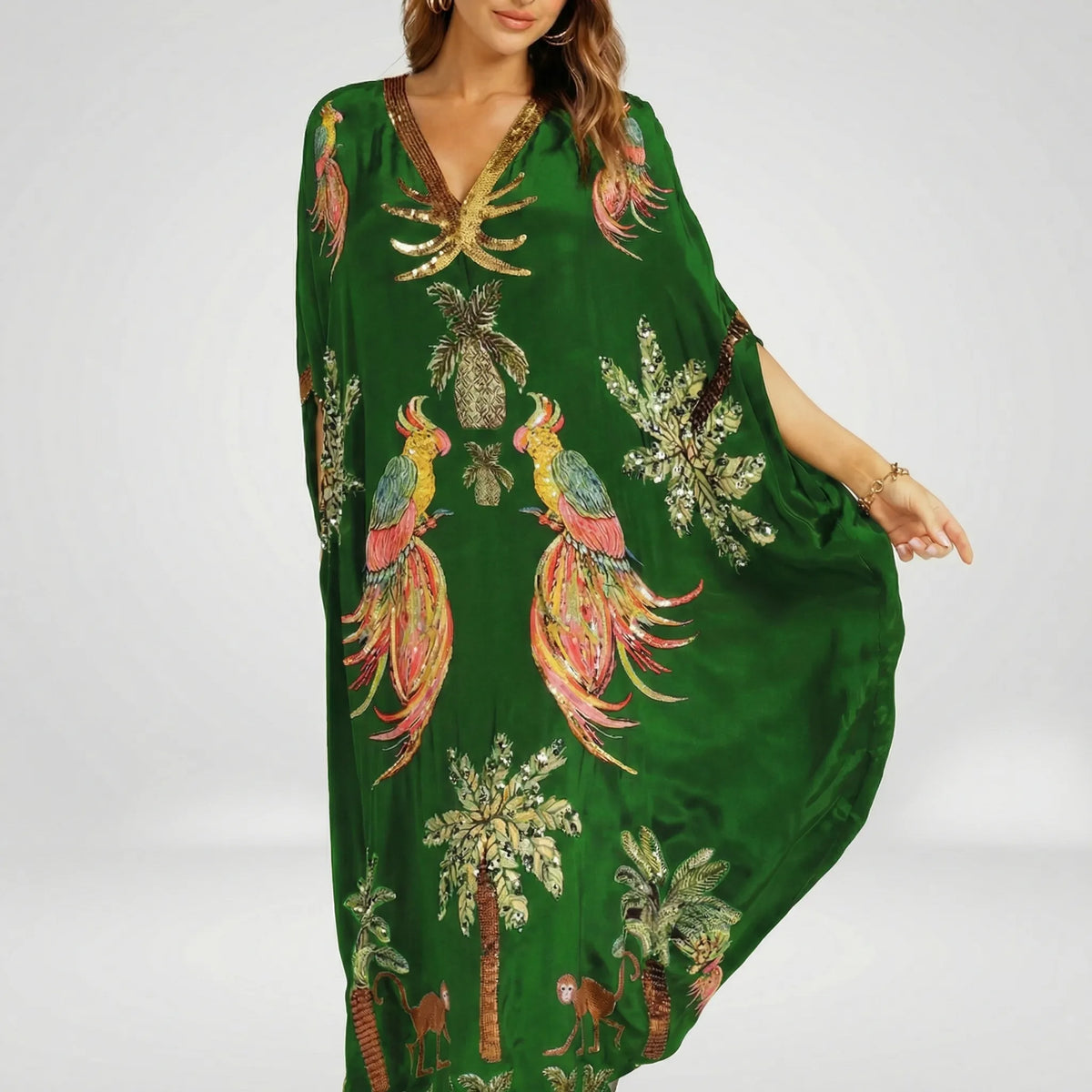 Wijde enkellange kaftan - Luana