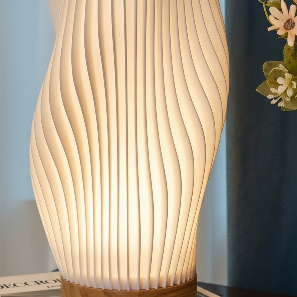 Golfvormige tafellamp - GlowRipple