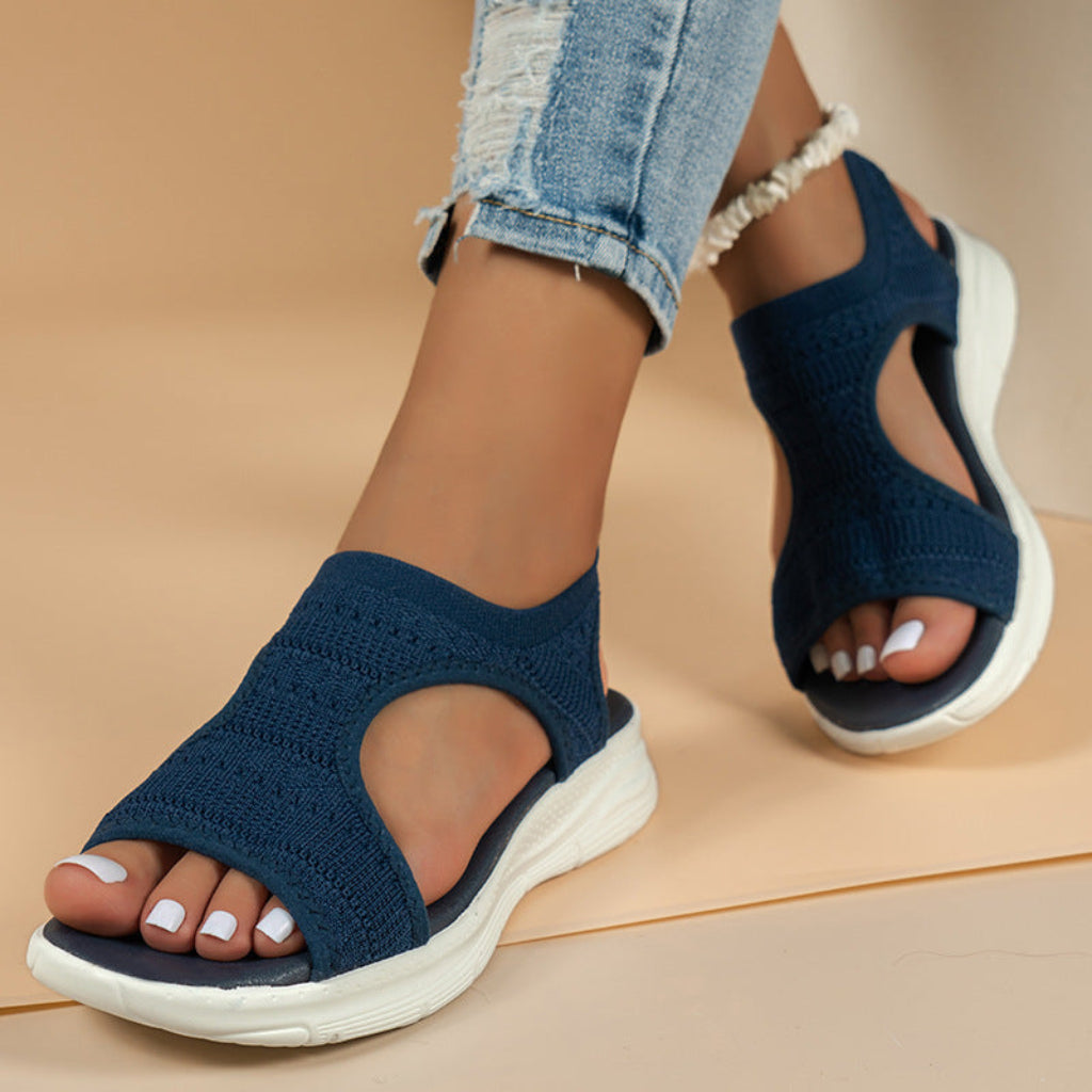 Sandalen dames open teen Romeinse bandjes