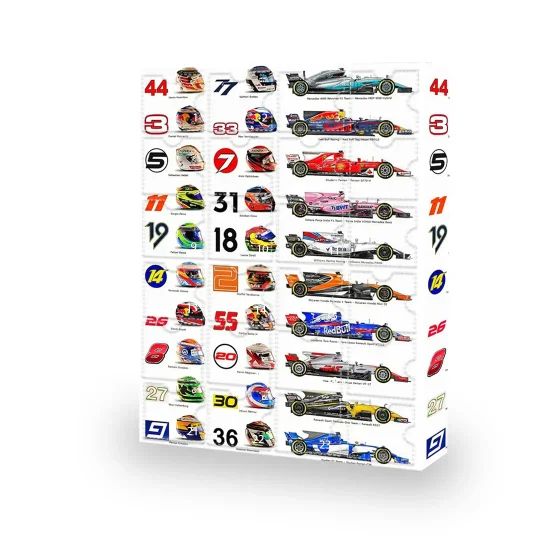 Formule 1-adventskalender met verzamelobjecten – voor echte autosportfans