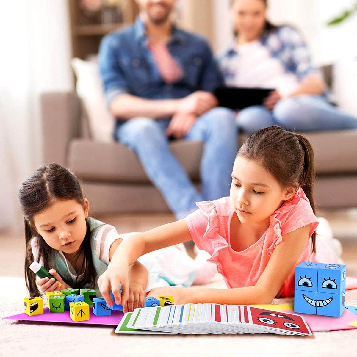 Interactief bouwspel met gezichtsuitdrukkingen voor kinderen – MimikMatch