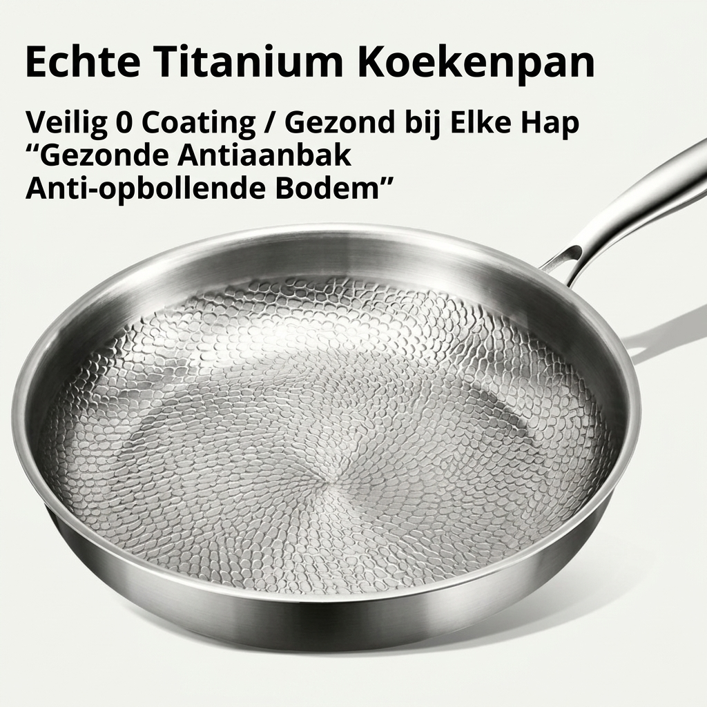 Hoogwaardige koekenpan van titaniumlegering