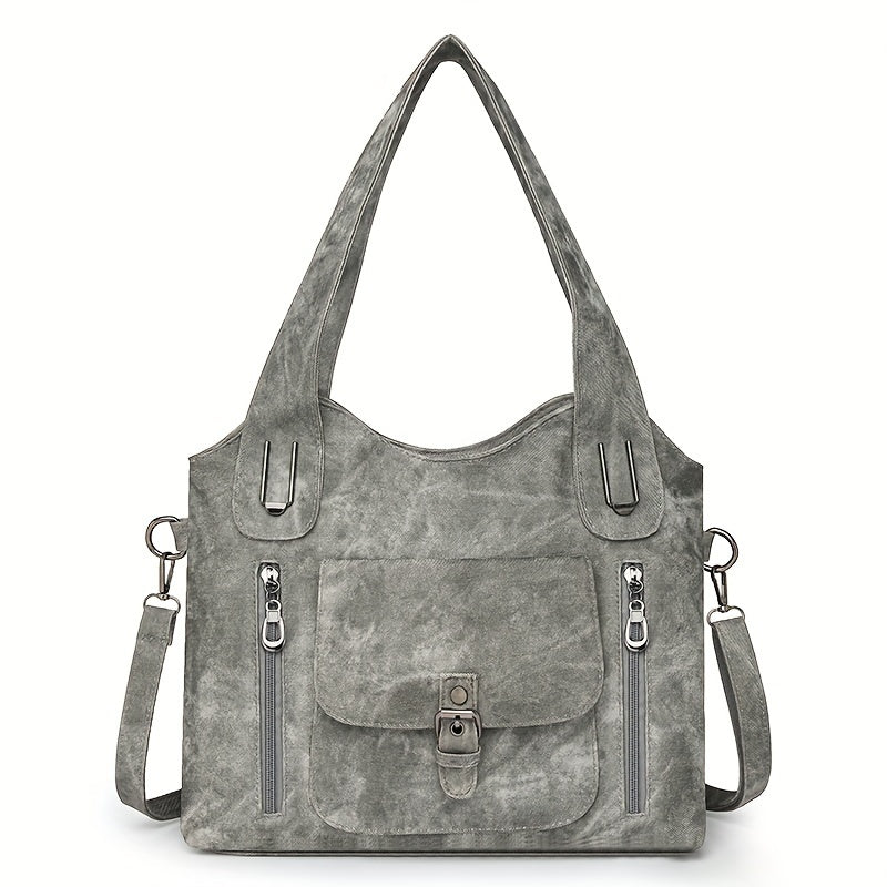Vintage-Stijl Vegan Leren Schoudertas - Marivelle