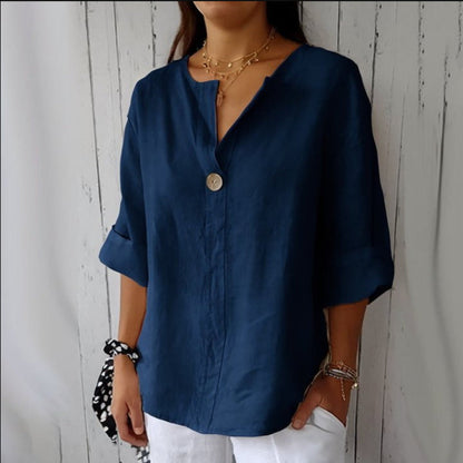 Damesblouse met V-hals