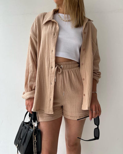 Trendy Katoenen Zomerset Dames – Faylin