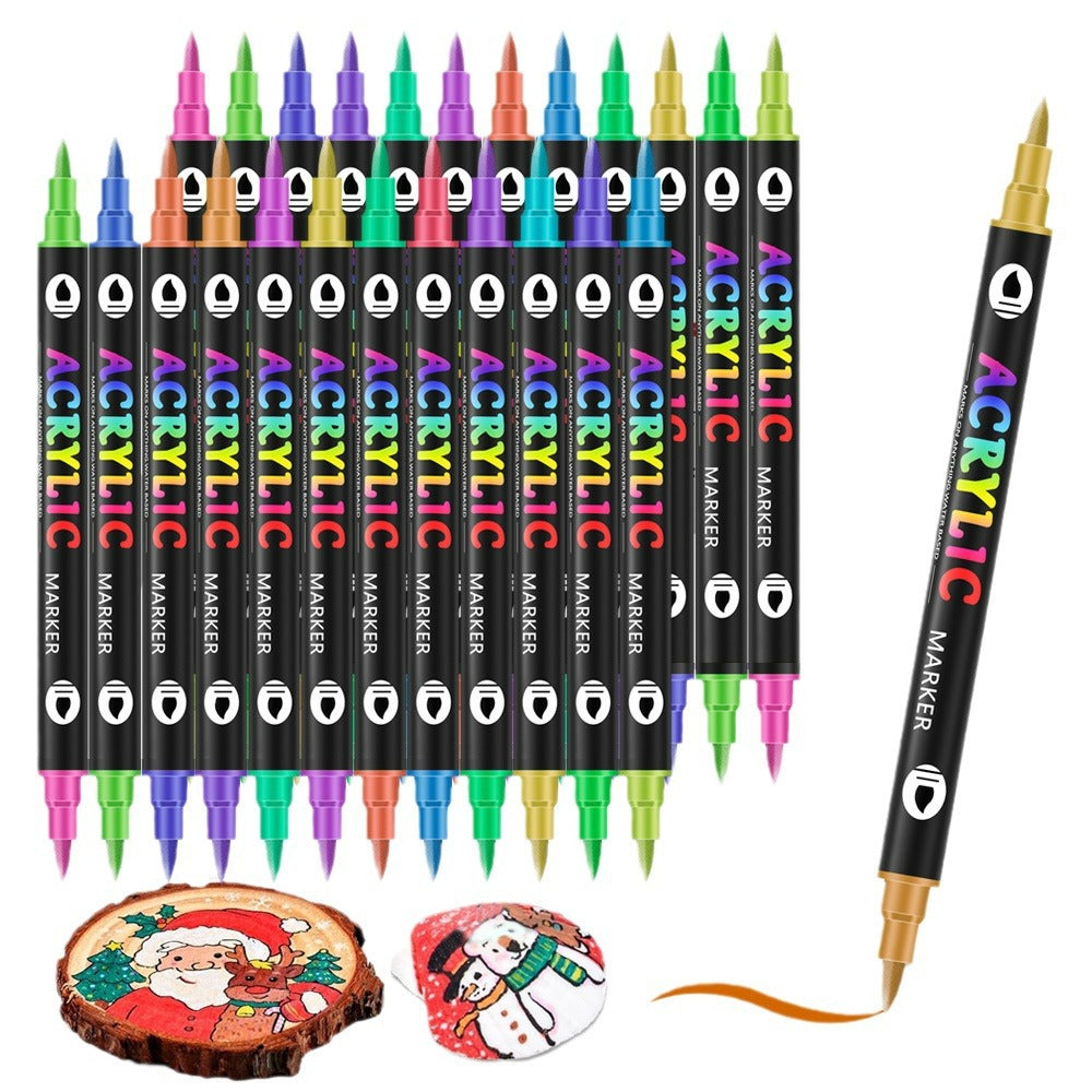 Dubbelzijdige Twee-kleur Acryl Markeerstift