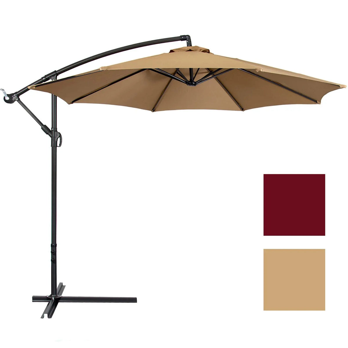 Moderne Buiten Zonnescherm Parasol met Eenvoudig Crank Openingssysteem